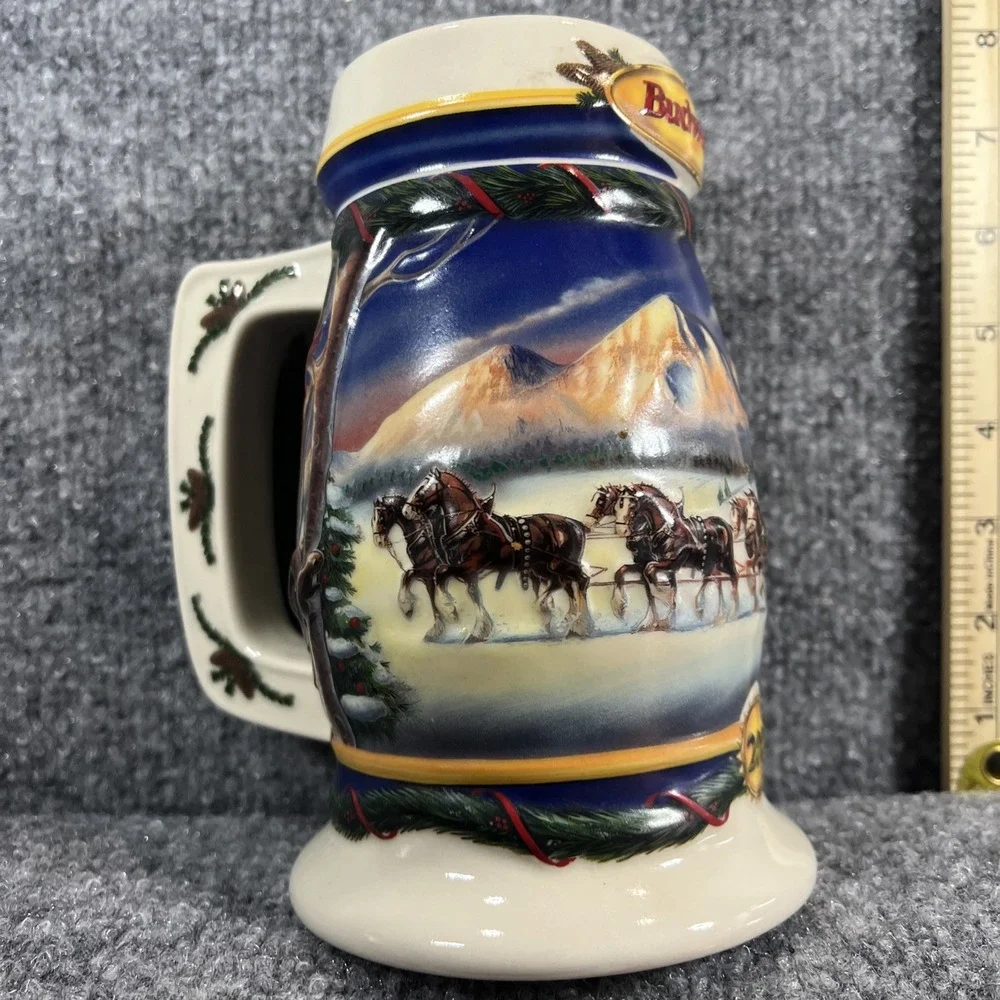 Vintage 2000 Budweiser Holiday Beer Stein – 